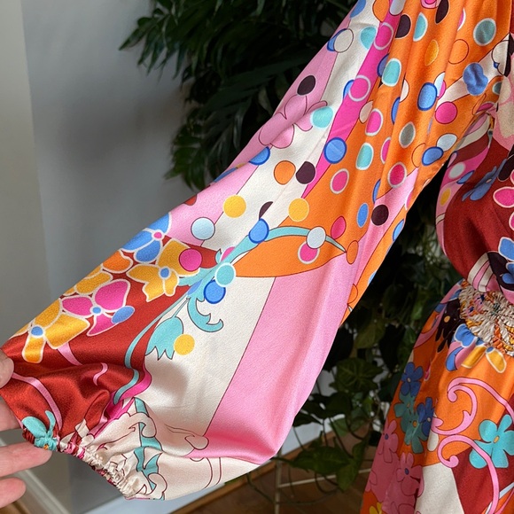 Ciebon Vibrant Multicolor Long Sleeve Dress - Picture 3 of 12